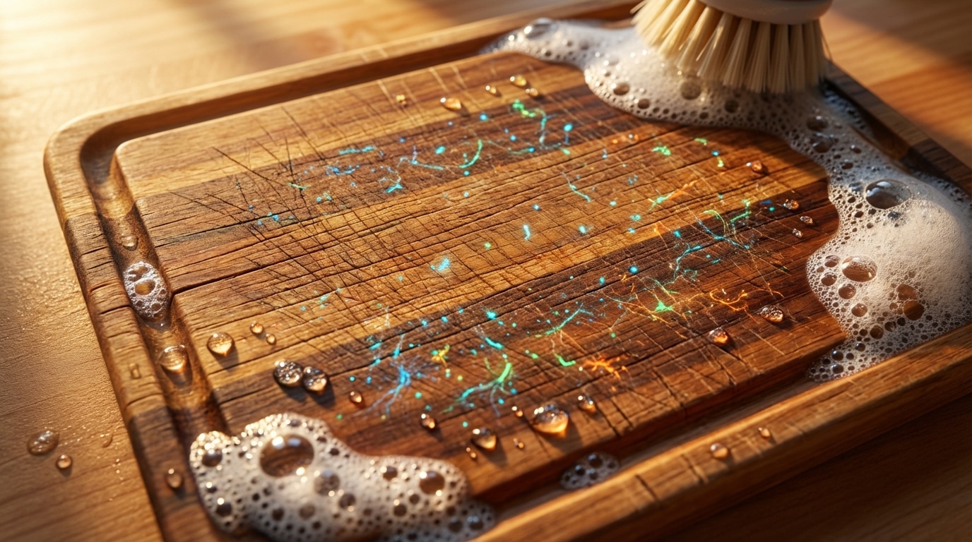 discover why cutting boards harbor bacteria and learn effective methods to clean them thoroughly for a safer kitchen.